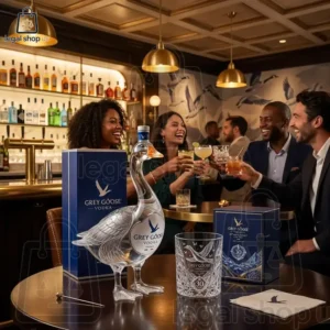 Grey Goose 30th Anniversary Combo Glass And Bottle