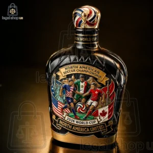 2026 North American Soccer Championship Host Cities Whiskey Bottle Commemorative North American soccer championship bottle design
