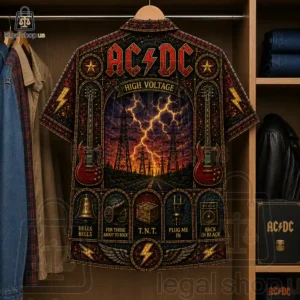 ACDC High Voltage Stained Glass Hawaiian Shirt