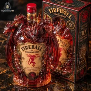 Fireball Cinnamon Whisky 30th Anniversary A Song of Ice and Fire dragon bottle with packaging