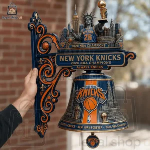New York Knicks NBA Champions 2026 Limited Edition Wall Bell New York Knicks 2026 NBA Champions commemorative wall bell decor