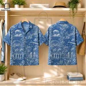 Pink Floyd Toile Dark Side of the Moon Wish You Were Hawaiian Shirt