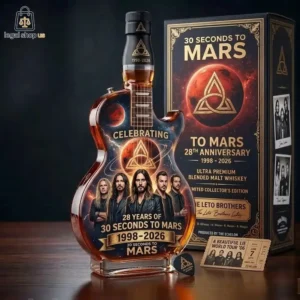 30 Seconds to Mars Rock Band 28th Anniversary Guitar Bottle