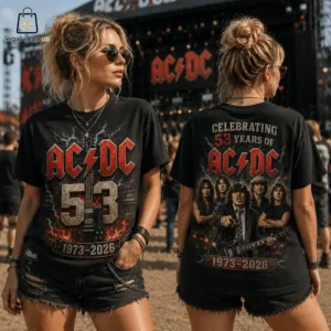 AC DC Celebrating 53 Years 1973 – 2026 Thank You For The Memories Hoodie T-Shirt