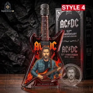 ACDC 53rd Anniversary 1973-2026 Guitar Whiskey Bottle-Legalshopus