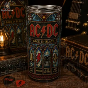 ACDC Back in Black Stained Glass Tumbler
