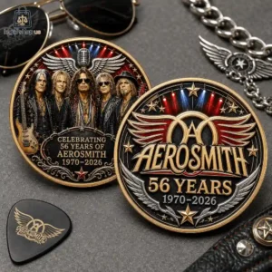 Aerosmith 56th Anniversary Commemorative Challenge Coin