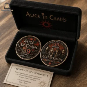 Alice In Chains 39th Anniversary 1987-2026 Commemorative Coin Alice in Chains 39th anniversary commemorative coin set in presentation box