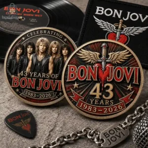 Bon Jovi 43rd Anniversary Commemorative Challenge Coin