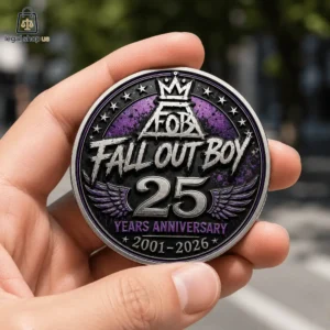 Fall Out Boy 25th Anniversary Commemorative Challenge Coin Fall Out Boy 25th anniversary commemorative metal coin
