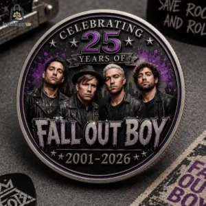 Fall Out Boy 25th Anniversary Commemorative Challenge Coin Fall Out Boy 25th anniversary commemorative metal medallion