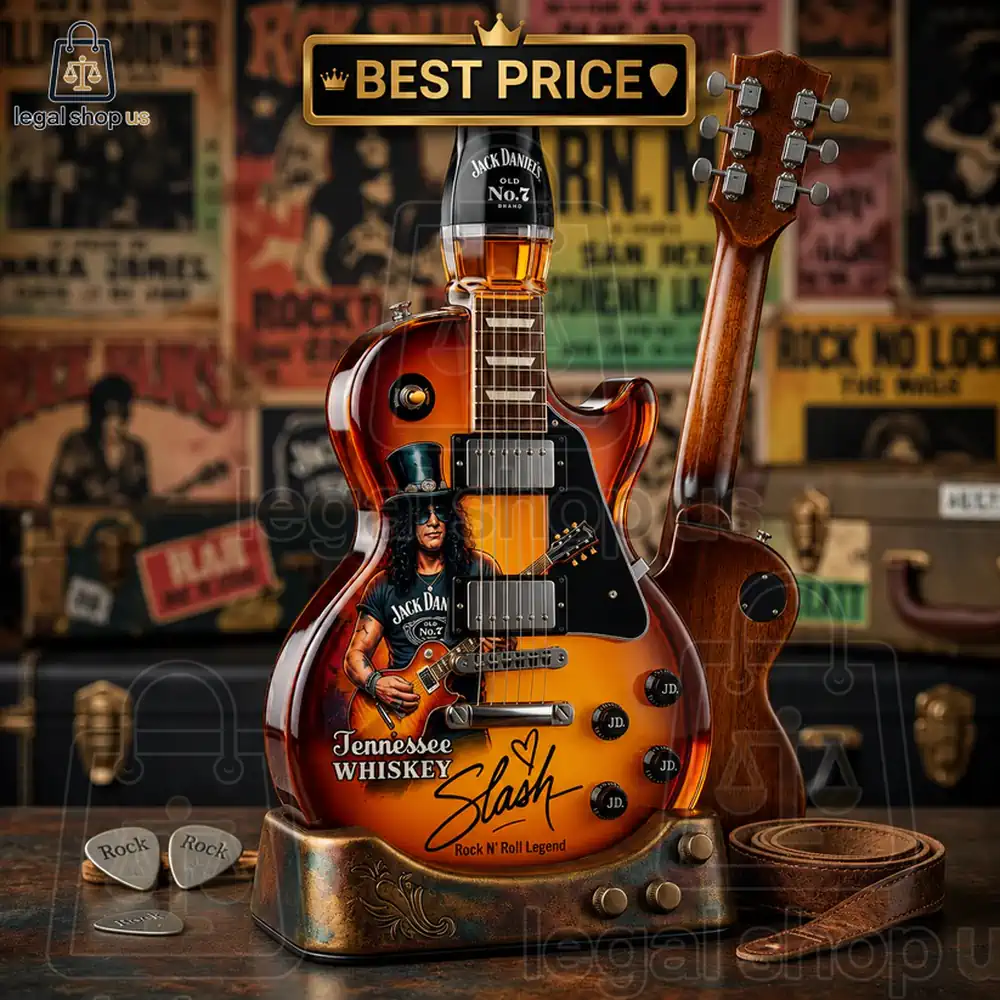 Jack Daniel's Slash Signature Legendary Guitar Whiskey Bottle
