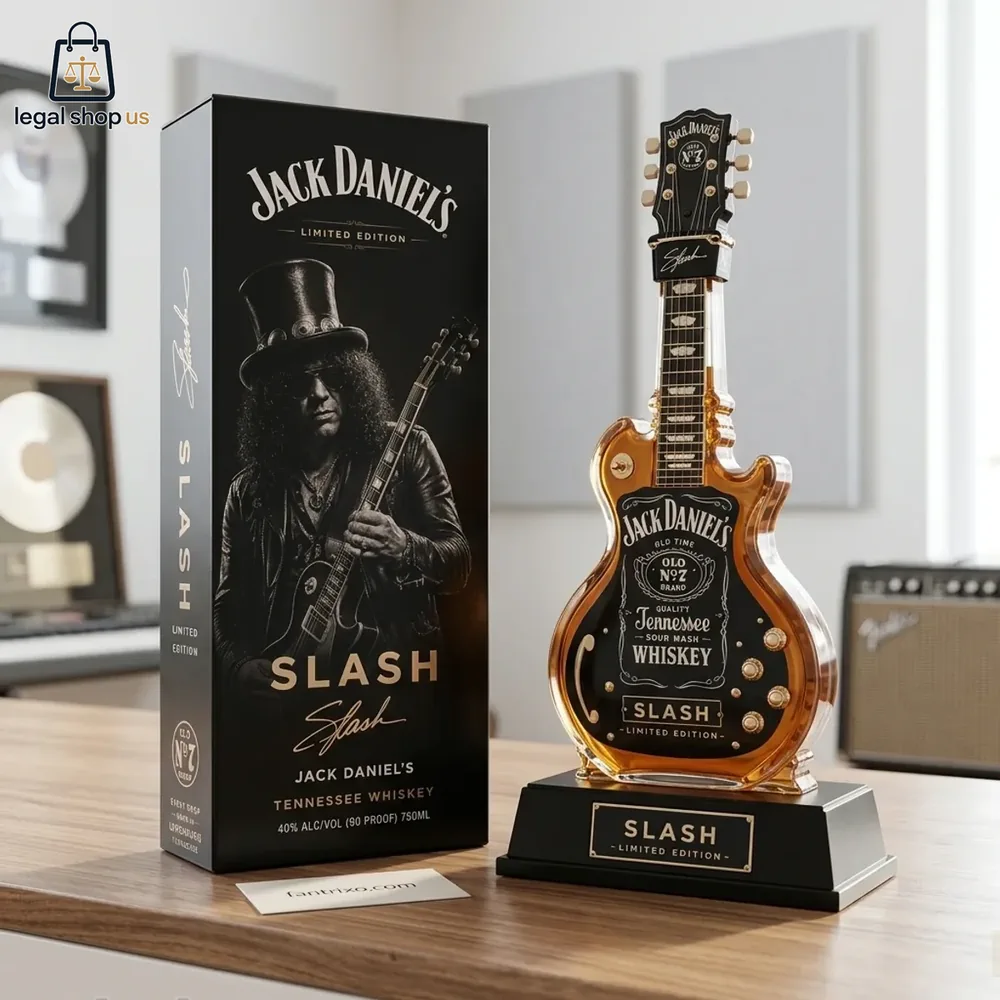 Slash Signature Tribute Premium Guitar Shaped Whiskey Bottle