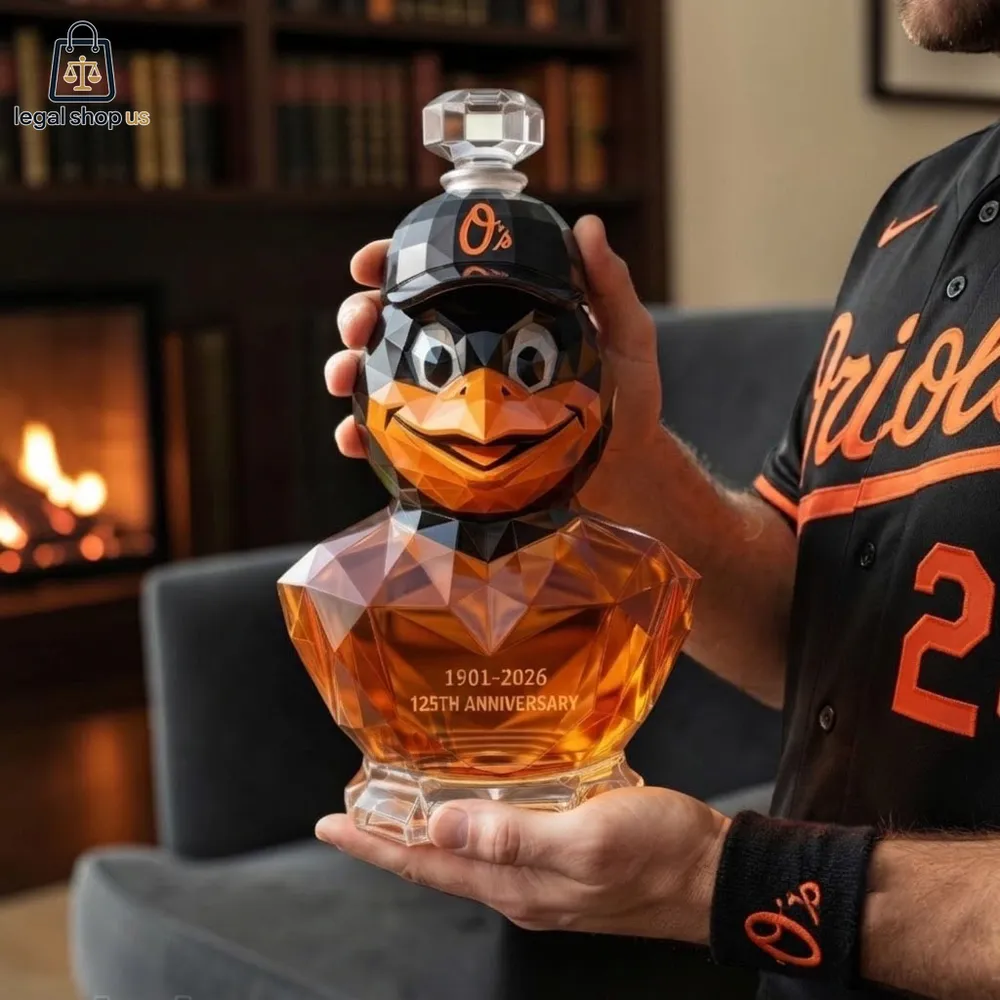 Baltimore Orioles 125th Anniversary 3D Whiskey Bottle-Legalshopus