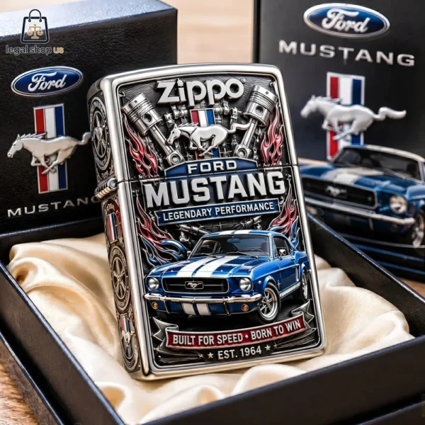 Ford Mustang Legendary Performance Built For Speed Zippo Lighter