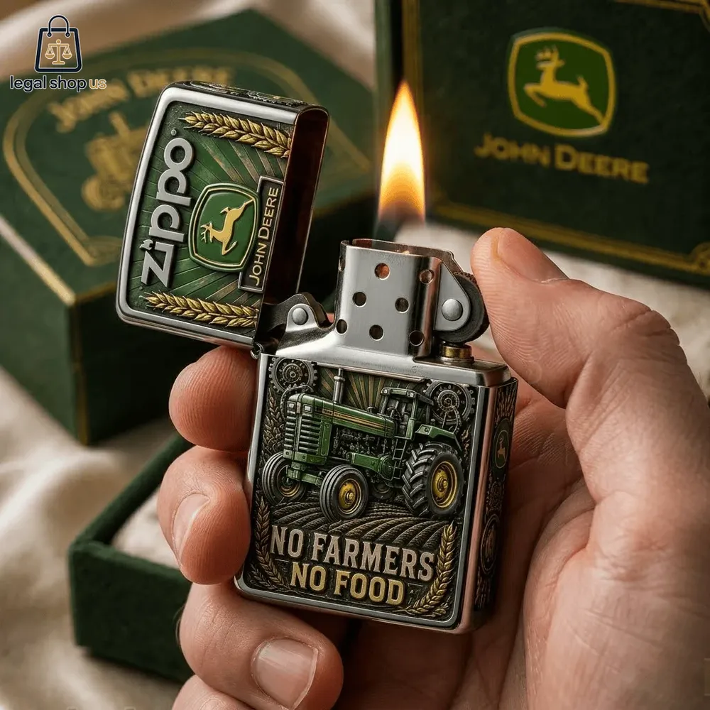 John Deere No Farmers No Food 3D Zippo Lighter-Legalshopus