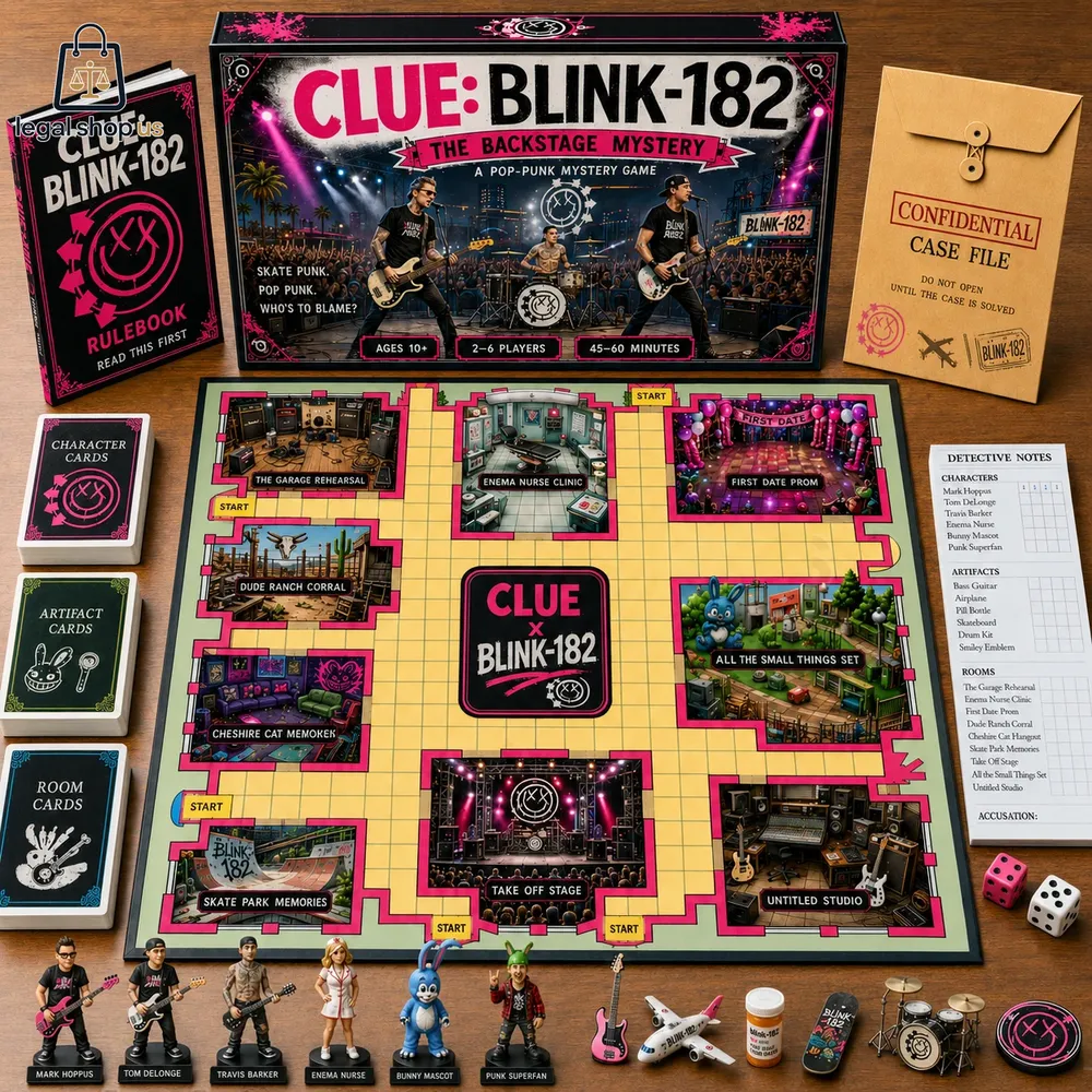 Blink-182 The Backstage Mystery Clue Board Game 2026-Legalshopus