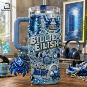 Billie Eilish Hit Me Hard And Soft Birds Of A Feather Tumbler with Handle