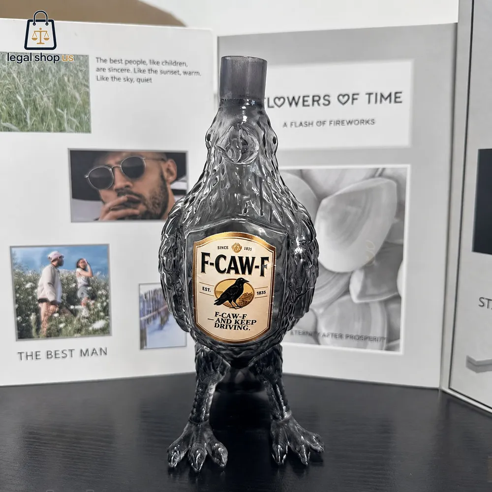F-CAW-F Old Crow Kentucky Straight Bourbon Whiskey Bottle-Legalshopus