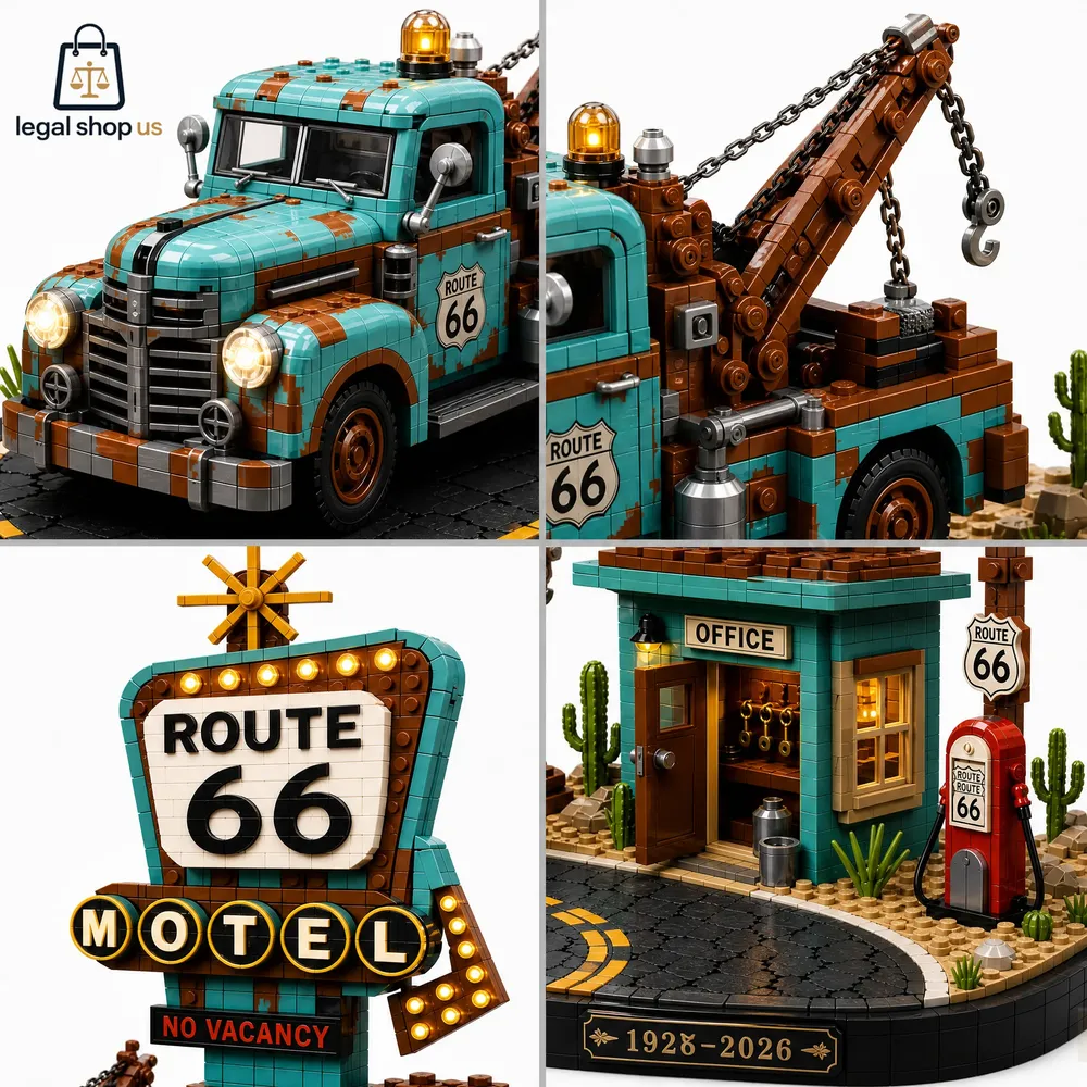 Route 66 The Haunted Mother Road Centennial Building Brick Set