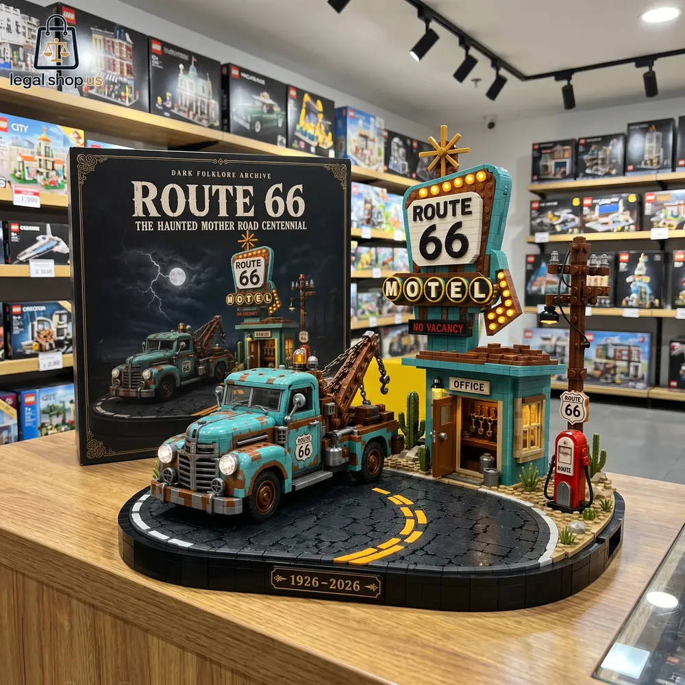 Route 66 The Haunted Mother Road Centennial Building Brick Set