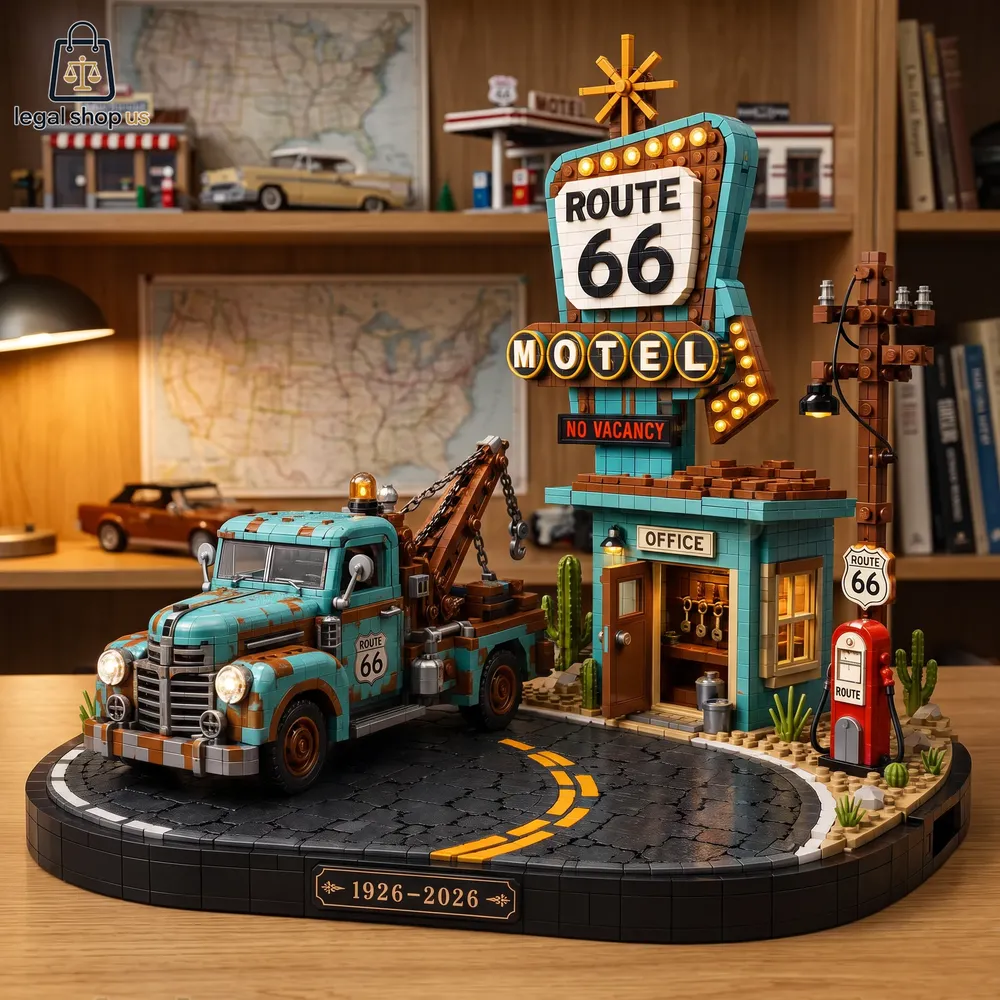Route 66 The Haunted Mother Road Centennial Building Brick Set