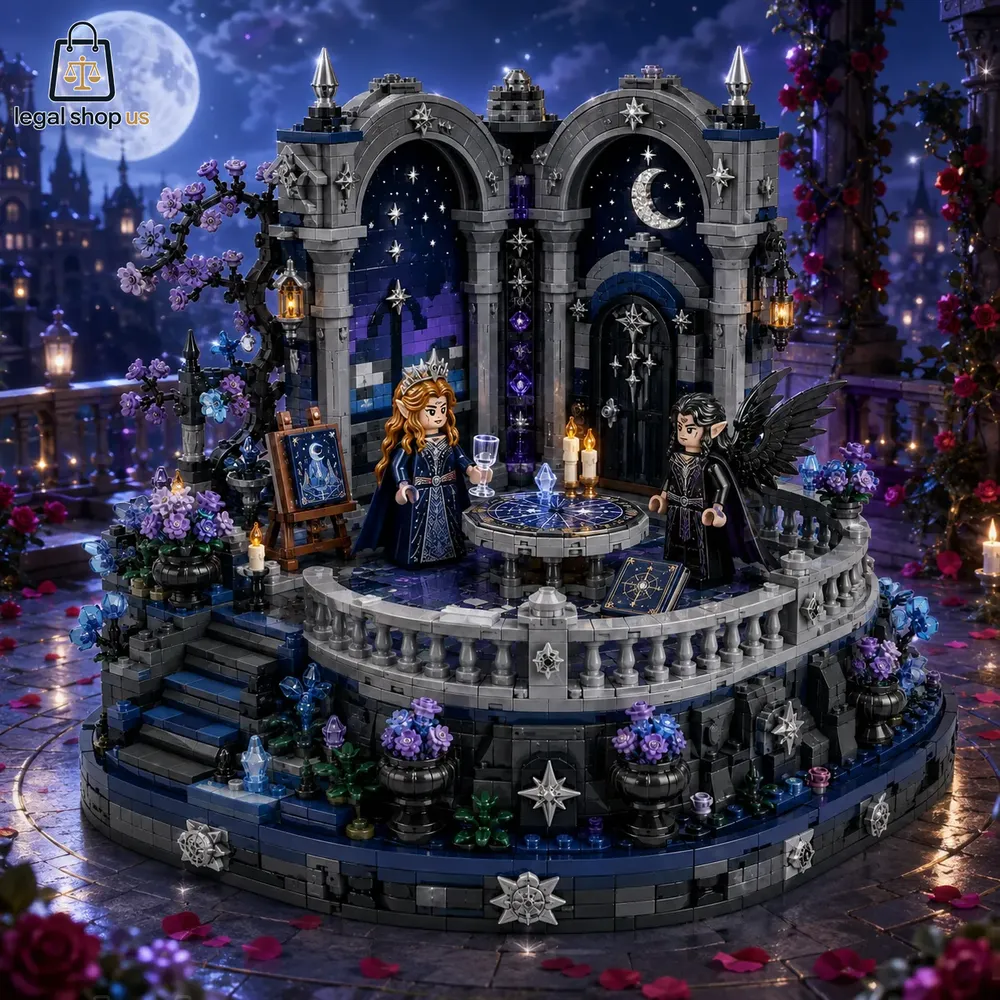A Court of Thorns and Roses Night Court Celestial Balcony Garden Building Brick Set A Court of Thorns and Roses Night Court Celestial Balcony Garden Building Brick Set