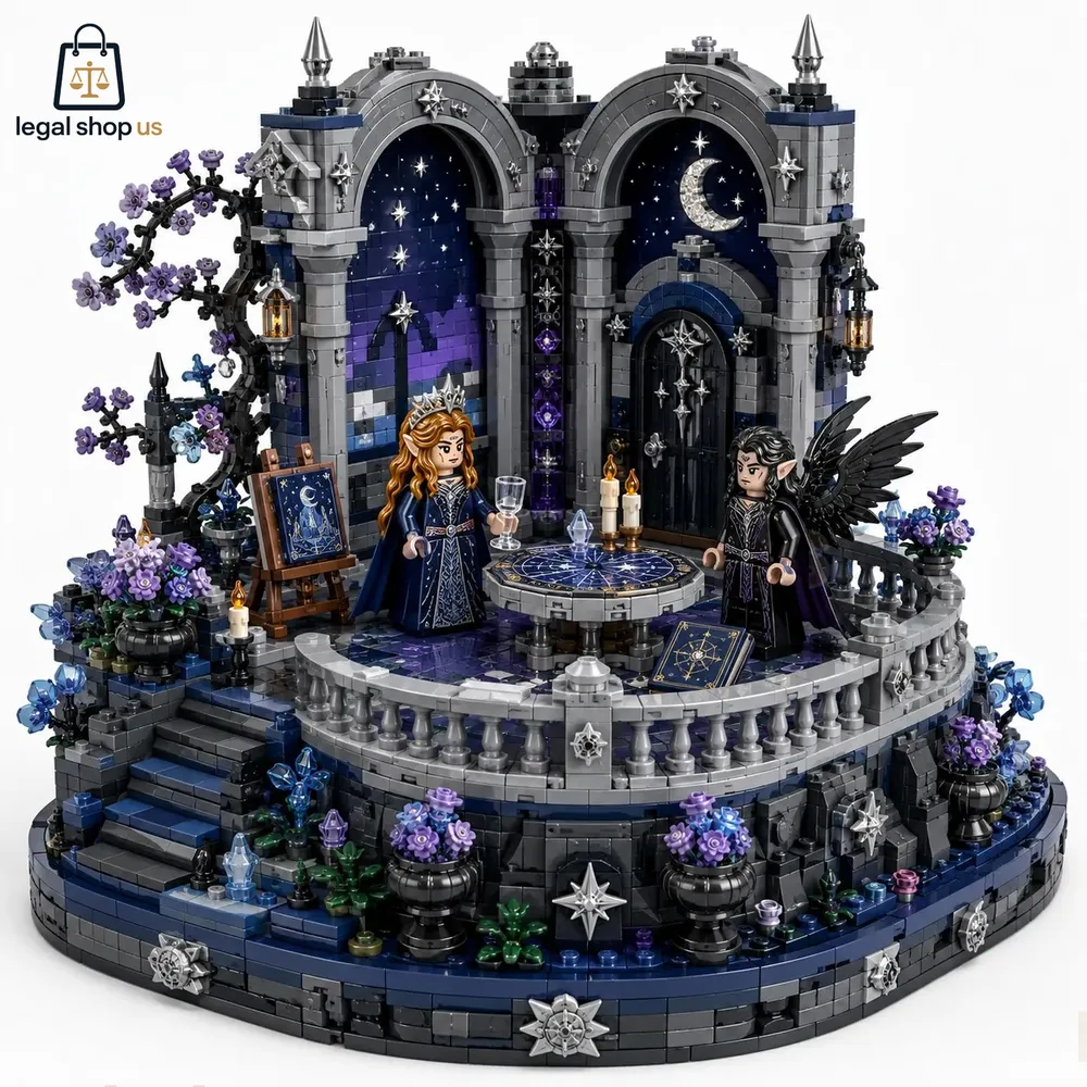 A Court of Thorns and Roses Night Court Celestial Balcony Garden Building Brick Set A Court of Thorns and Roses Night Court Celestial Balcony Garden Building Brick Set