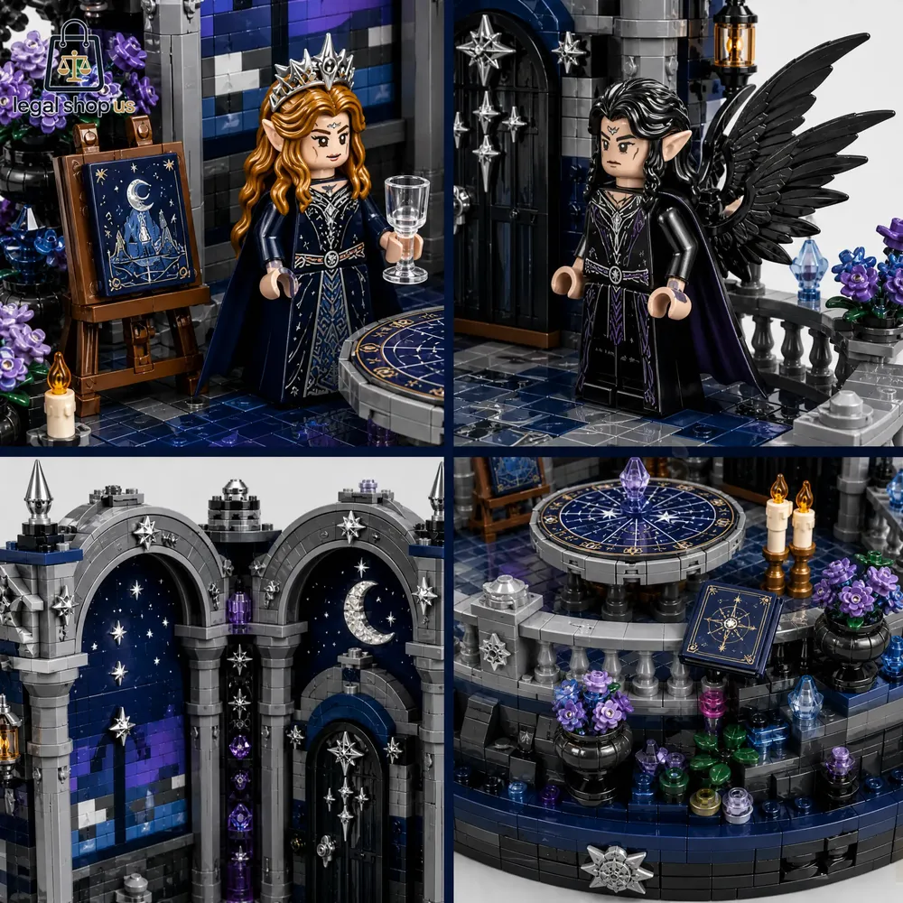 A Court of Thorns and Roses Night Court Celestial Balcony Garden Building Brick Set A Court of Thorns and Roses Night Court Celestial Balcony Garden Building Brick Set
