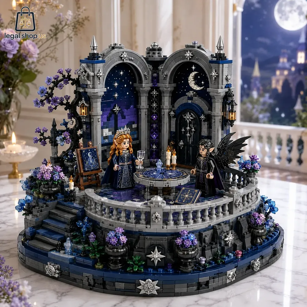 A Court of Thorns and Roses Night Court Celestial Balcony Garden Building Brick Set A Court of Thorns and Roses Night Court Celestial Balcony Garden Building Brick Set