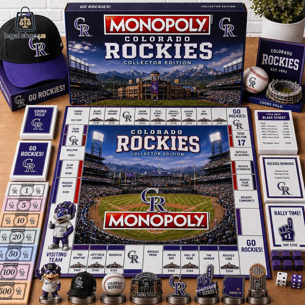 Colorado Rockies 33rd Anniversary Collector Edition Monopoly Board