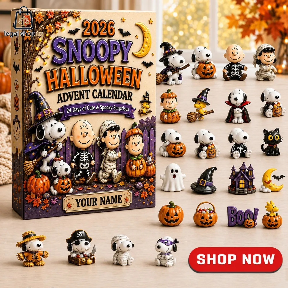 Snoopy Halloween Custom Name Advent Calendar 2026-Legalshopus