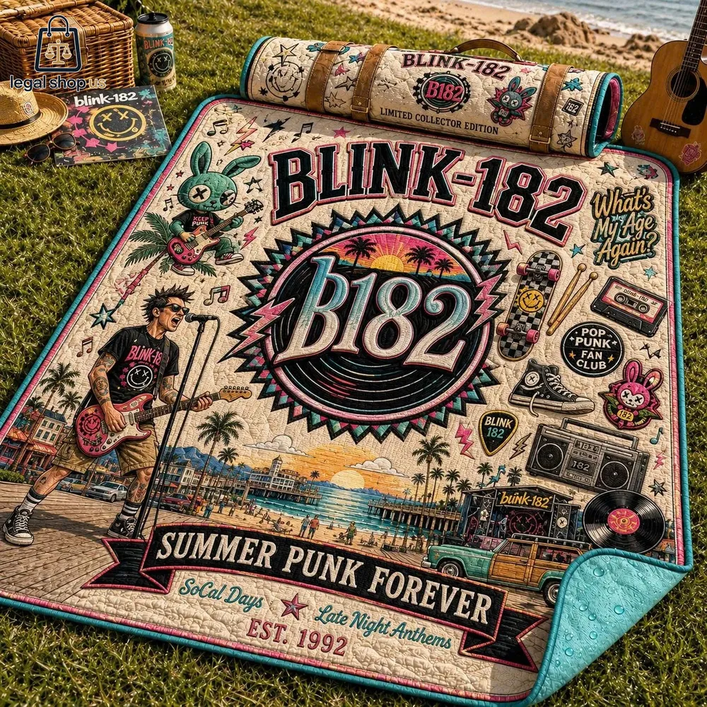 Link-182 Summer Punk Forever Picnic Blanket-Legalshopus
