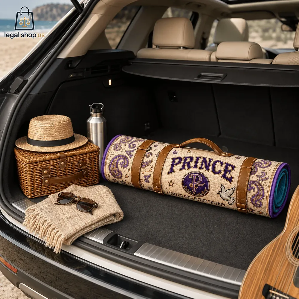 Prince Purple Rain Reign Forever Picnic Blanket-Legalshopus