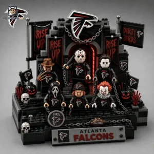 Custom Atlanta Falcons horror movie character building block display set