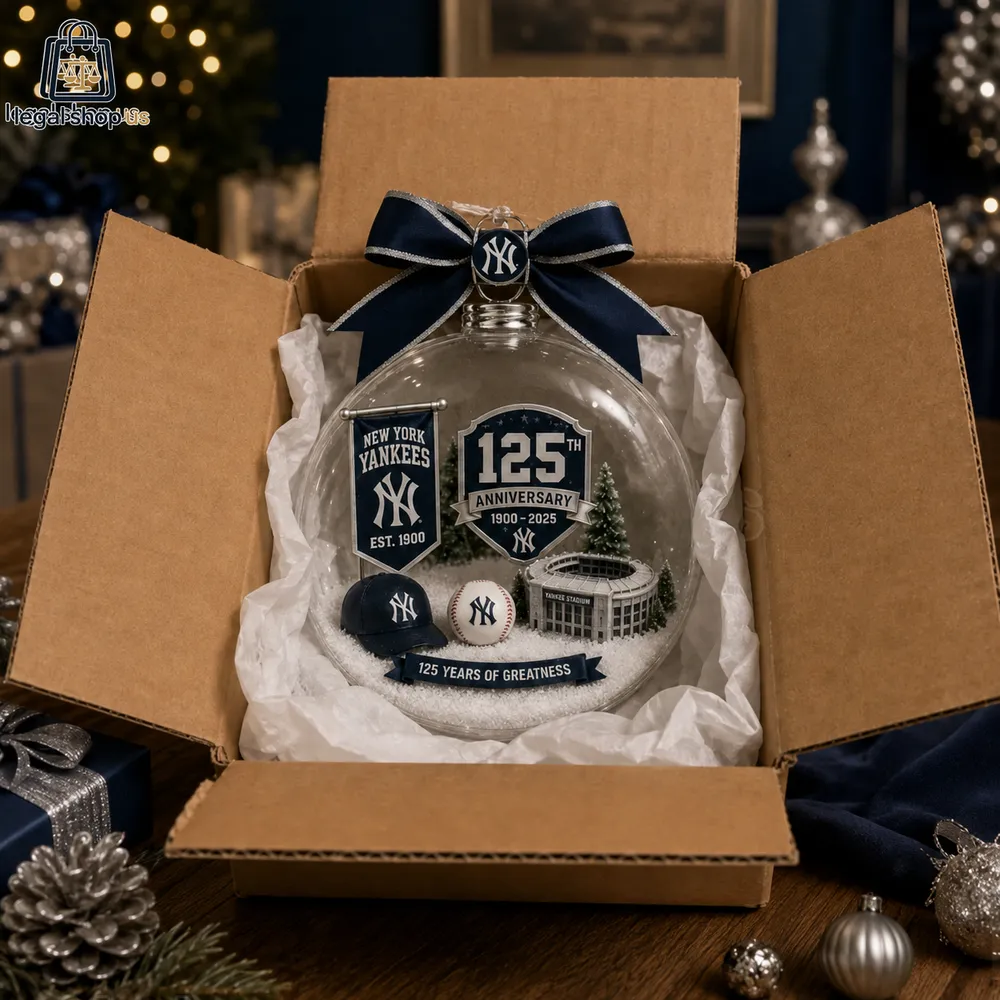 New York Yankeesニューヨークヤンキースレストランクリスマスライト New York Yankees 125Th Anniversary Christmas Ornament 2026-Legalshopus