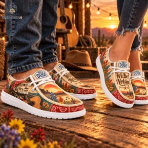 Willie Nelson Desert Guitar Legend Loafer Shoes