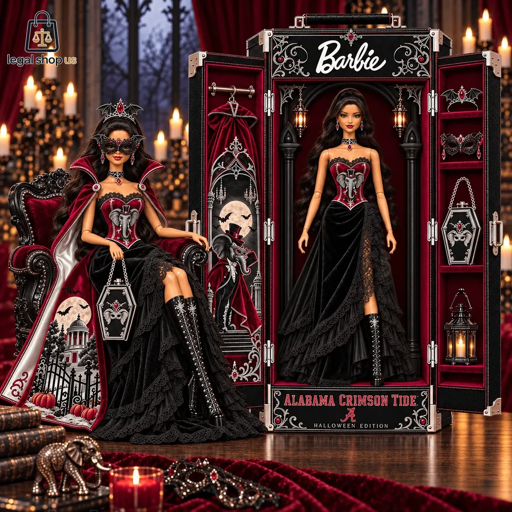 Alabama Crimson Tide Halloween Edition Commemorative Barbie Figure Doll Alabama Crimson Tide Halloween Edition Commemorative Barbie Figure Doll