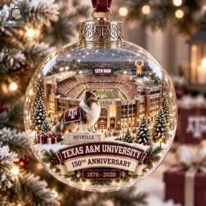 Gig ’em, Aggies! 150th Anniversary Christmas Ornament