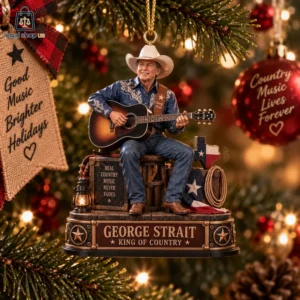 George Strait King of Country Music Legend Christmas Ornament