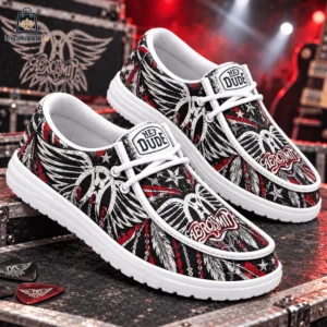 Aerosmith Winged Classic Rock Loafer Shoes