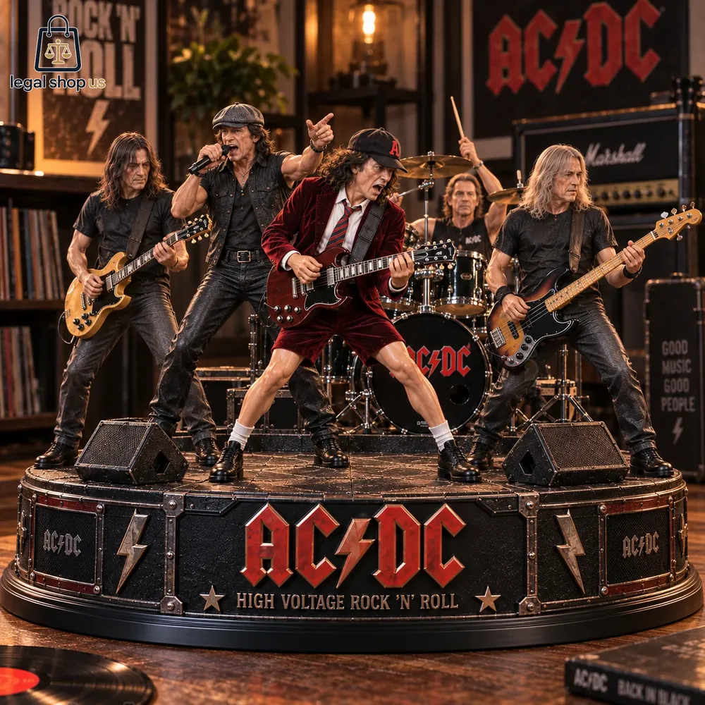 ACDC High Voltage Rock N Roll Collectible Acrylic Plaque Table Decor ACDC High Voltage Rock N Roll Collectible Acrylic Plaque Table Decor