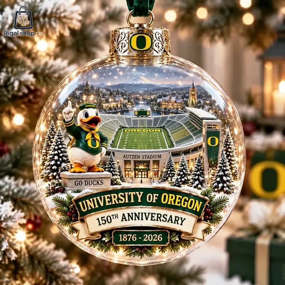 Go Ducks! 150th Anniversary Christmas Ornament Go Ducks! 150th Anniversary Christmas Ornament