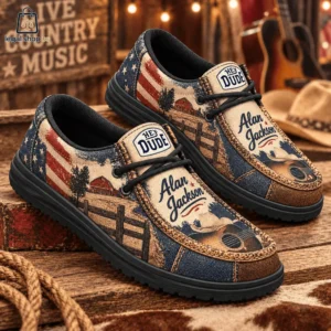 Alan Jackson Country Flag Heritage Loafer Shoes