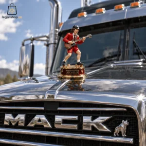ACDC Angus Young Car Hood Ornament Angus Young guitar player figurine mounted as a truck hood ornament