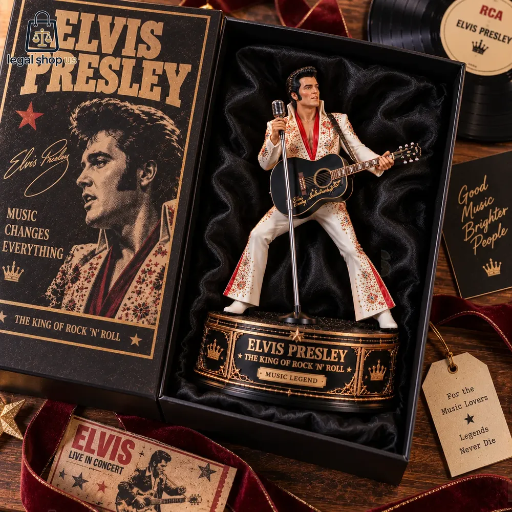 Elvis Presley The King of Rock N Roll Collectible Acrylic Plaque