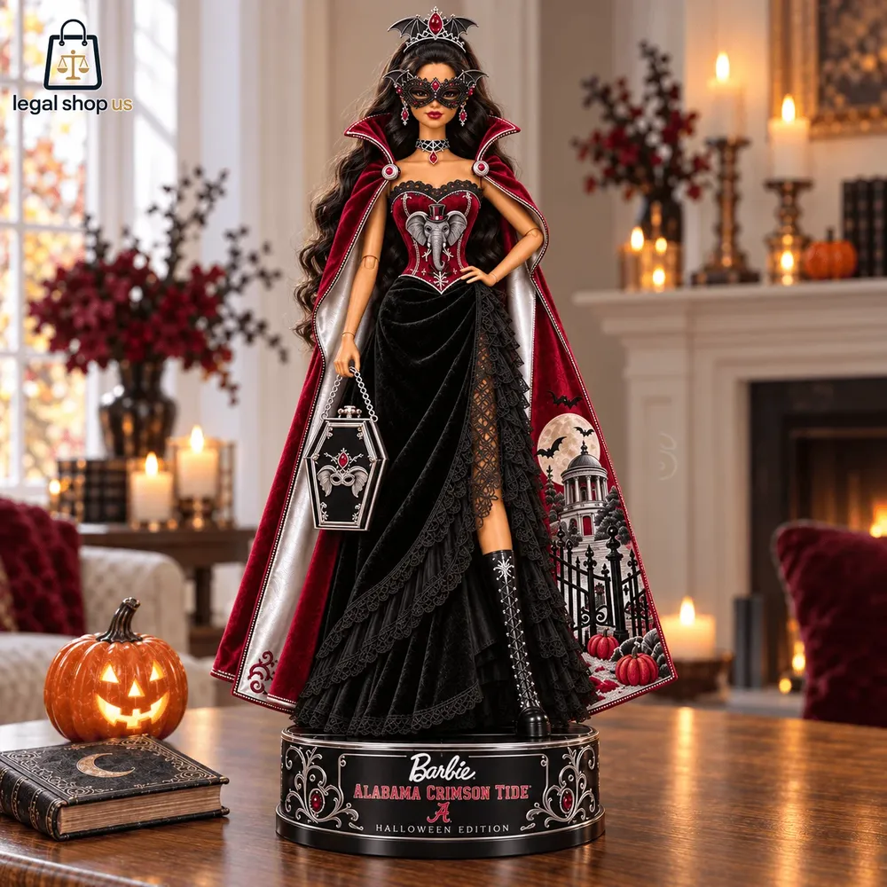Alabama Crimson Tide Halloween Edition Commemorative Barbie Figure Doll Alabama Crimson Tide Halloween Edition Commemorative Barbie Figure Doll