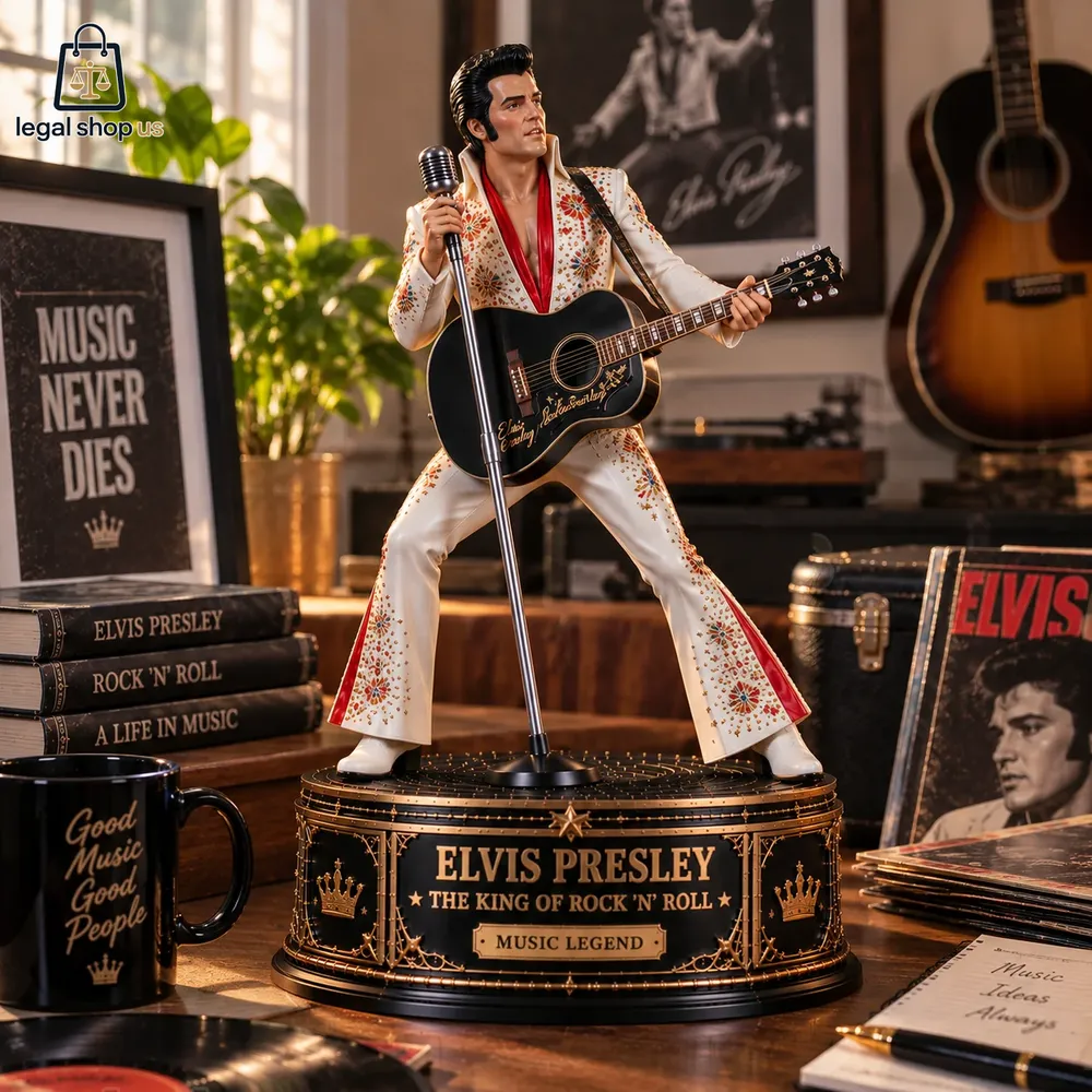 Elvis Presley The King of Rock N Roll Collectible Acrylic Plaque