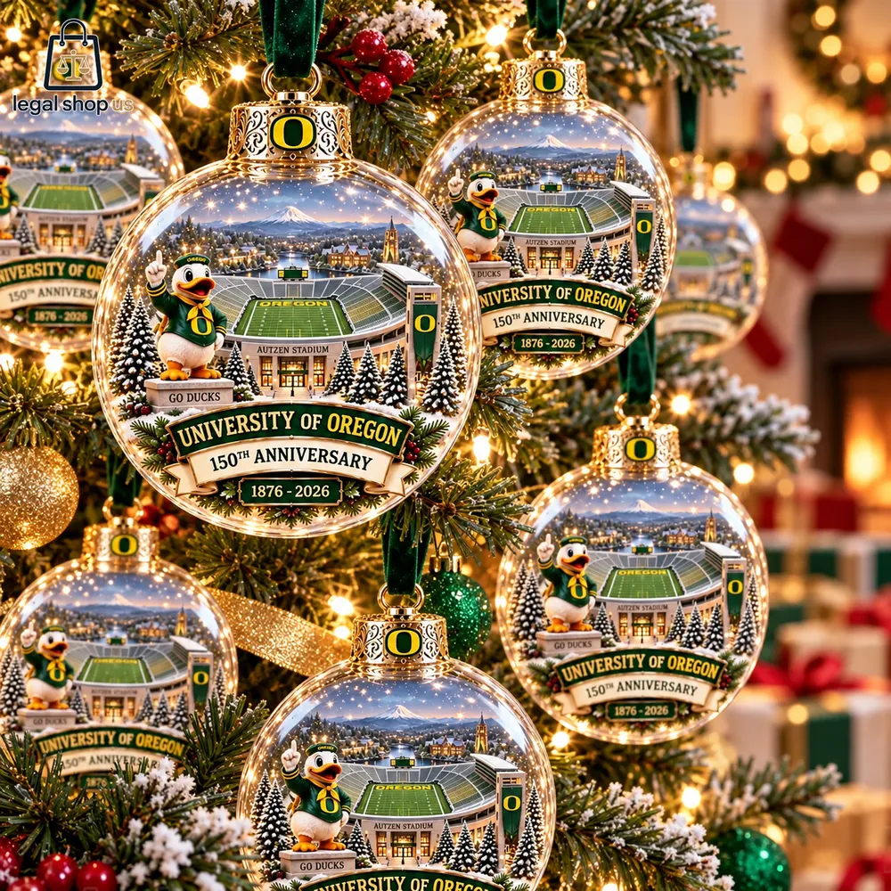 Go Ducks! 150th Anniversary Christmas Ornament Go Ducks! 150th Anniversary Christmas Ornament