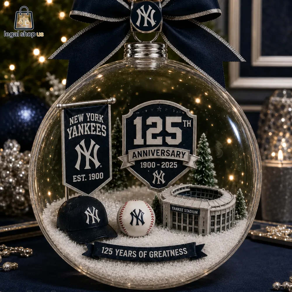 New York Yankeesニューヨークヤンキースレストランクリスマスライト New York Yankees 125Th Anniversary Christmas Ornament 2026-Legalshopus